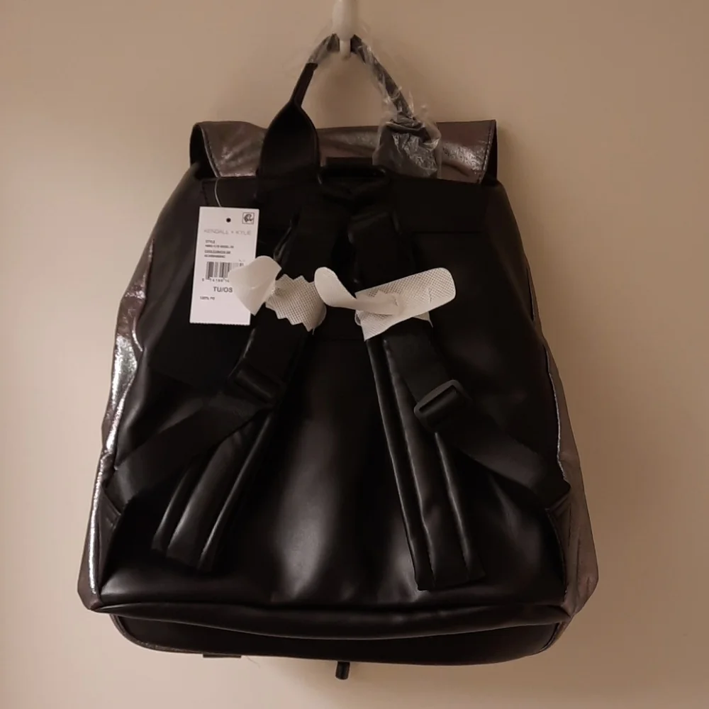 NWT, Kendall + Kylie Metallic Lex Foiled Backpack
